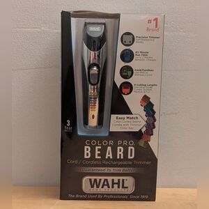 NWOT Wahl Color Pro Cord/Cordless Rechargeable Beard Trimmer